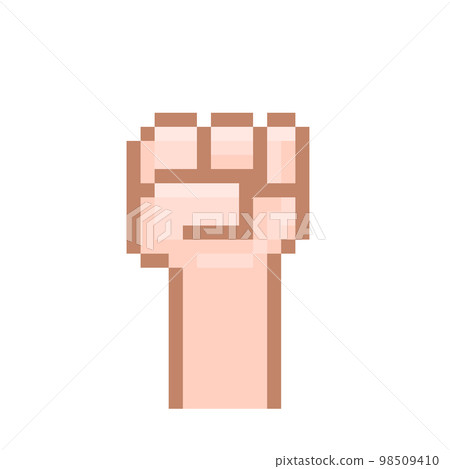 Pixel illustration of goo hand 98509410