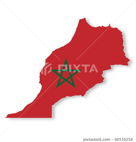 Morocco map on white background with clipping path 3d illustration Morocco map on white background with clipping path 3d illustration 98510258