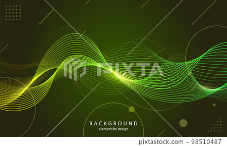 Abstract wave background. Element for design. Digital frequency track equalizer. Stylized line art. Curved wavy line smooth stripe Vector Abstract wave background. Element for design. Digital frequency track equalizer. Stylized line art. Curved wavy line smooth stripe Vector 98510487