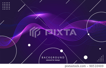 Abstract wave background. Element for design. Digital frequency track equalizer. Stylized line art. Curved wavy line smooth stripe Vector Abstract wave background. Element for design. Digital frequency track equalizer. Stylized line art. Curved wavy line smooth stripe Vector 98510489