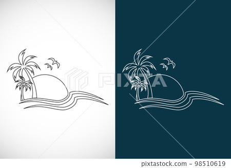 6 Monokine Beach Stock Vectors and Vector Art