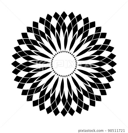Abstract Decorative Geometric Radial Circle Pattern. 98511721