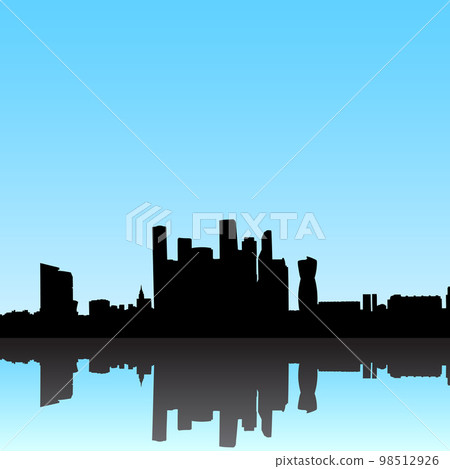 Moscow city silhouette skyline skyscrapers moscow city 98512926