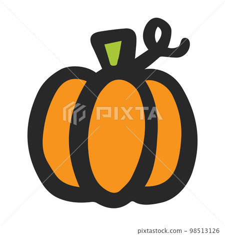 Hand Drawn Halloween Pumpkin for Fall October Season Hand Drawn Halloween Pumpkin for Fall October Season 98513126