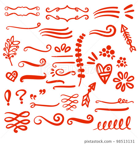 Red Swirls Swash Logo Ornament Designs Red Swirls Swash Logo Ornament Designs 98513131