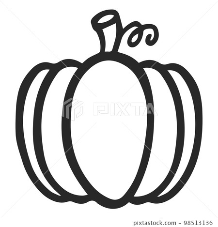 Hand Drawn Halloween Pumpkin for Fall October Season Hand Drawn Halloween Pumpkin for Fall October Season 98513136