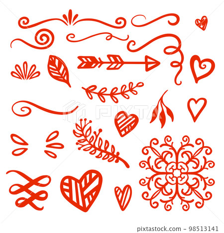 Red Swirls Swash Logo Ornament Designs Red Swirls Swash Logo Ornament Designs 98513141