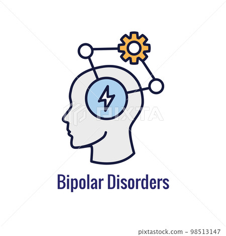 Bipolar Disorder or Depression BP Icon Set Mental Health Icons 98513147
