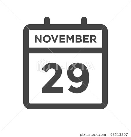 November 29 Calendar Day or Calender Date for Deadlines or Appointment 98513207
