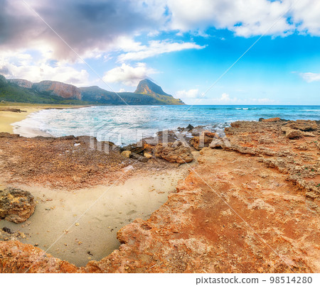 Outstanding seascape of Isolidda Beach near San Vito cape. 98514280