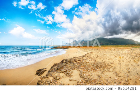 Outstanding seascape of Isolidda Beach near San Vito cape. 98514281