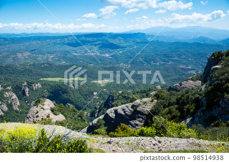 Landscape with mountains at Park Natural de Sant Llorenc del Munt, Spain 98514938