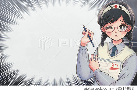 考試不及格...插圖醒目眼鏡學生 98514998