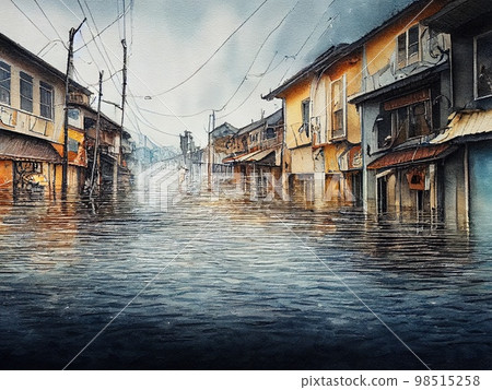 flooded street 98515258