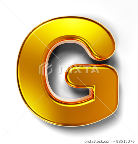 gold uppercase alphabet 3d letters 98515376
