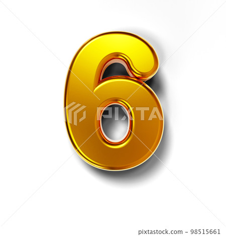 金色的 3d 數字 金色的 3d 數字 98515661