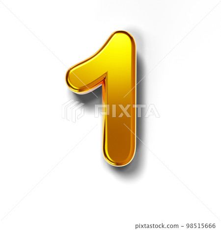 金色的 3d 數字 金色的 3d 數字 98515666