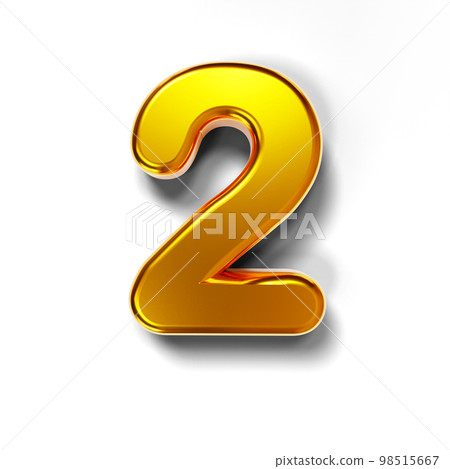 金色的 3d 數字 金色的 3d 數字 98515667