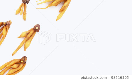 Fingerroot on a white background. 98516305