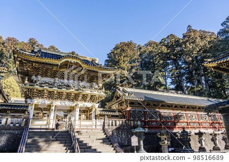 冬季的日光東照宮，栃木縣日光市陽明門 98516689