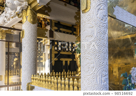 冬季天氣中的日光東照宮 Yomeimon Reverse Pillar 栃木縣日光市 冬季天氣中的日光東照宮 Yomeimon Reverse Pillar 栃木縣日光市 98516692