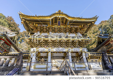 冬季的日光東照宮,栃木縣日光市陽明門 冬季的日光東照宮,栃木縣日光市陽明門 98516705