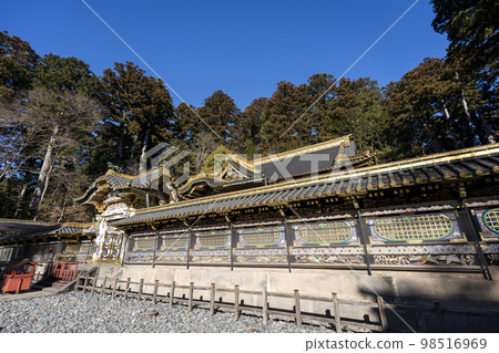 Nikko Toshogu Shrine in sunny winter Karamon Gate and Headquarters Nikko City, Tochigi Prefecture Nikko Toshogu Shrine in sunny winter Karamon Gate and Headquarters Nikko City, Tochigi Prefecture 98516969