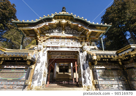 Nikko Toshogu Shrine in sunny winter Karamon Gate and Headquarters Nikko City, Tochigi Prefecture Nikko Toshogu Shrine in sunny winter Karamon Gate and Headquarters Nikko City, Tochigi Prefecture 98516970