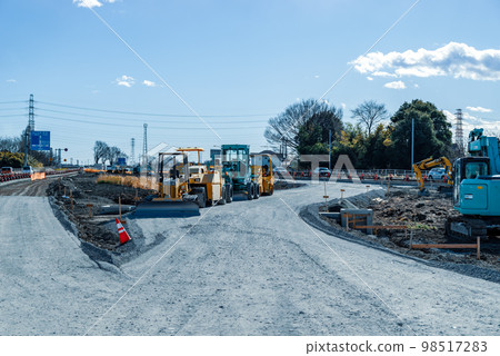 Work to increase the number of lanes on the main road National Route 17 Jobu Road Inbound direction 2022.12 bottom b-4 Cool color Work to increase the number of lanes on the main road National Route 17 Jobu Road Inbound direction 2022.12 bottom b-4 Cool color 98517283