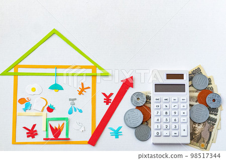 Image background of soaring prices 98517344