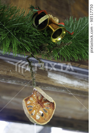 Christmas and New Year decorations in season of greeting Christmas and New Year decorations in season of greeting 98517750