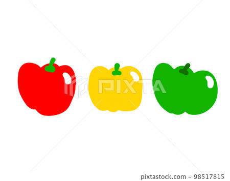 Cute paprika set / hand-drawn illustration material Cute paprika set / hand-drawn illustration material 98517815
