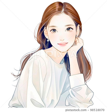 Illustration of a beautiful older sister Watercolor style "AI-generated image" 98518070