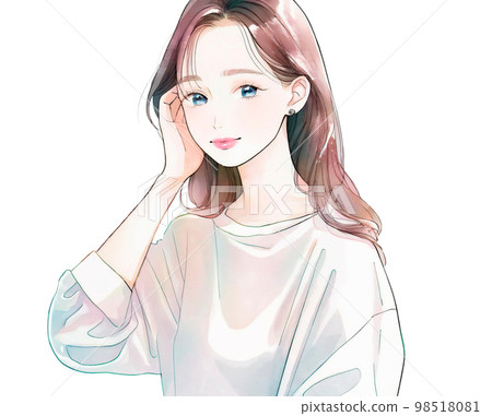 Illustration of a beautiful older sister Watercolor style "AI-generated image" Illustration of a beautiful older sister Watercolor style "AI-generated image" 98518081