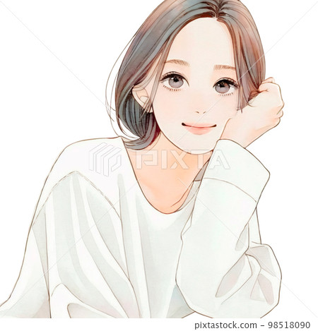 Illustration of a beautiful older sister Watercolor style "AI-generated image" Illustration of a beautiful older sister Watercolor style "AI-generated image" 98518090