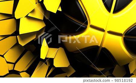 Yellow basketball wall destruction 98518192