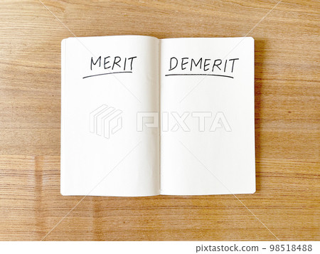 Notes written with Merit Demerit and pen 98518488