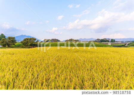 Forests rich in nature, abundant spring water, clear air Sunset rural scenery around Shirakawa Suigen Station (Minami Aso Village) 98518738