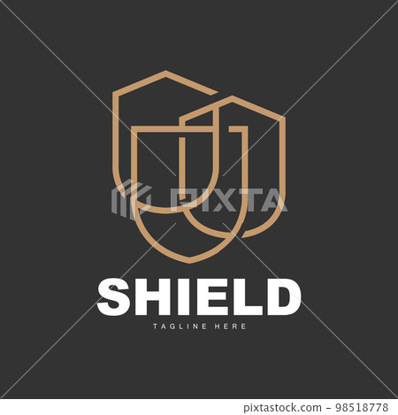 Shield Logo, Antivirus Protection Security Vector, Simple Gaming Logo Shield Design 98518778