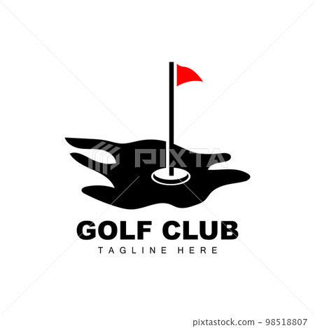 Golf Ball Logo, Vector Stick Golf. Outdoor Sports Game, Discipline Design, Icon Template 98518807
