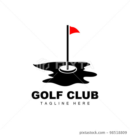 Golf Ball Logo, Vector Stick Golf. Outdoor Sports Game, Discipline Design, Icon Template 98518809