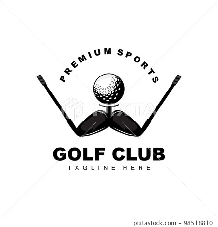 Golf Ball Logo, Vector Stick Golf. Outdoor Sports Game, Discipline Design, Icon Template 98518810