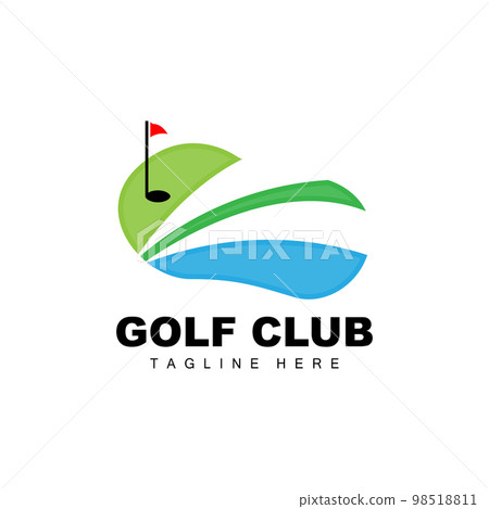 Golf Ball Logo, Vector Stick Golf. Outdoor Sports Game, Discipline Design, Icon Template 98518811