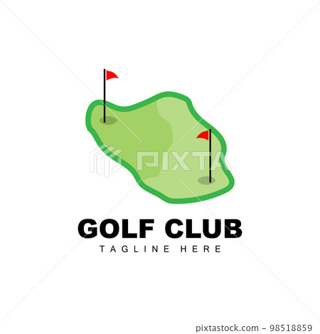 Golf icon. golf clubs or sticks with ball. Vector illustration