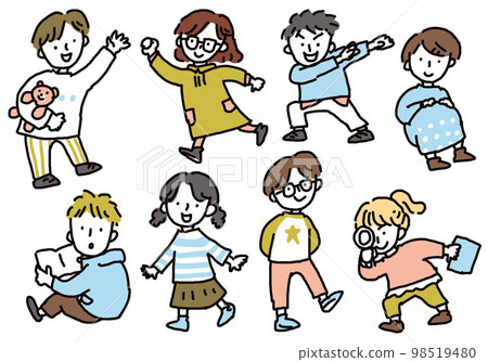 手繪兒童插畫 手繪兒童插畫 98519480