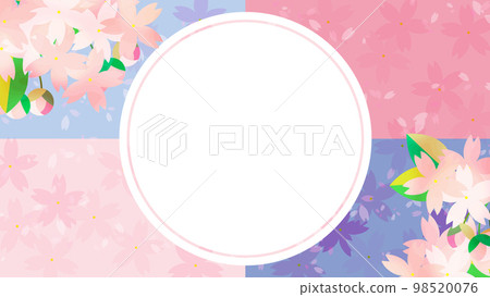 Cute cherry blossom round frame background wallpaper illustration Cute cherry blossom round frame background wallpaper illustration 98520076