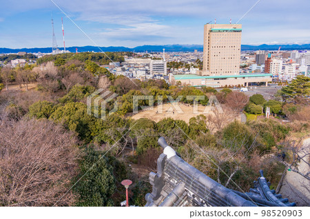 (Shizuoka Prefecture) The cityscape of Hamamatsu seen from the castle tower of Hamamatsu Castle 98520903