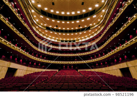 Scenery of an empty theater 98521196