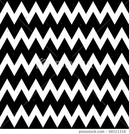 Grunge zigzag seamless pattern. Black and White chevron fabric texture. Abstract zig zag background. Repeating vector Grunge zigzag seamless pattern. Black and White chevron fabric texture. Abstract zig zag background. Repeating vector 98521316