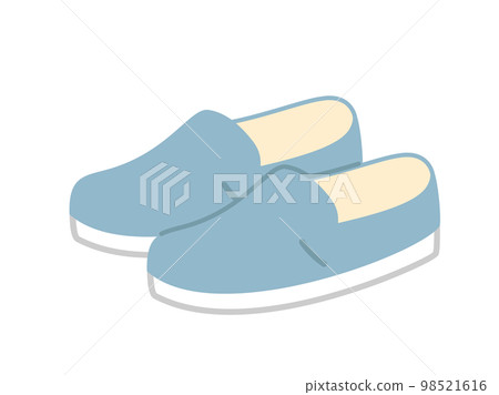 Illustration inspired by canvas slip-ons and deck shoes 98521616